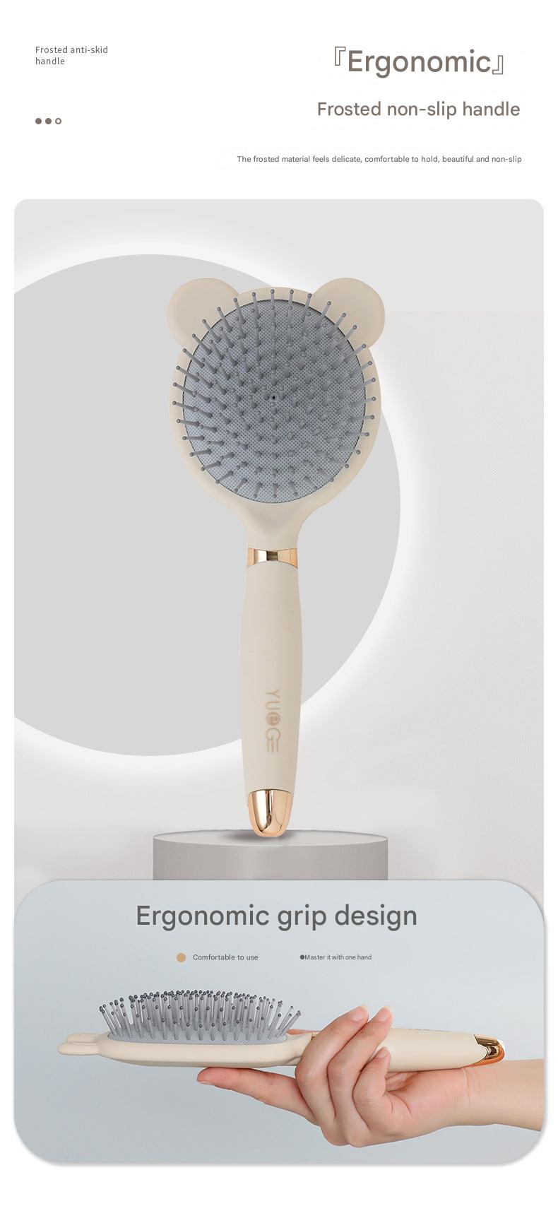 Frizz-free results with the anti-static hairbrush.