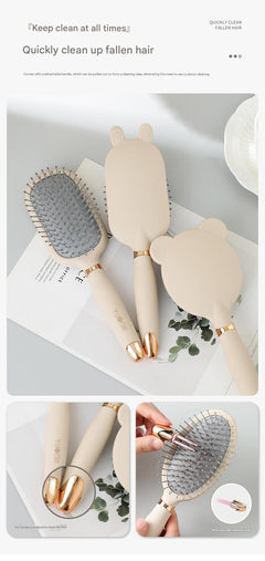 Cushion brush displayed in vibrant colours.
