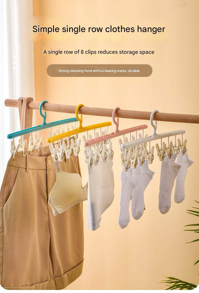 Large sock drying rack with multiple clips