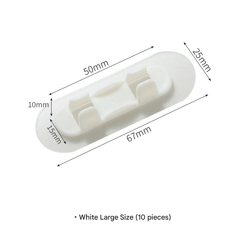 Different sizes of cable clips displayed