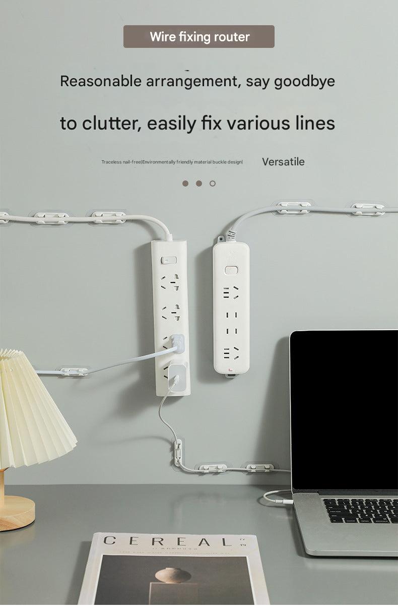 High-Adhesion Self-Adhesive Cable Clips in use