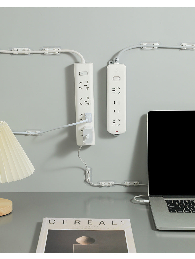 High-Adhesion Self-Adhesive Cable Clips in use