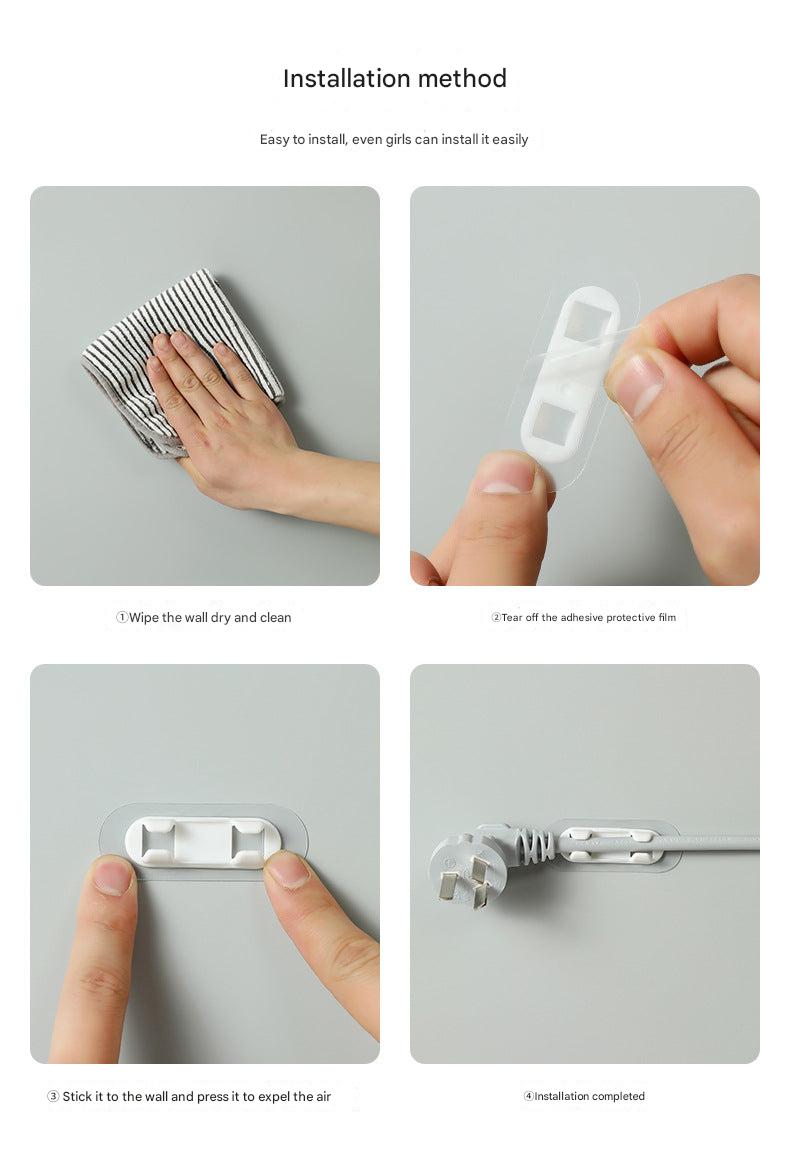 Transparent Self-Adhesive Cable Clip for wires