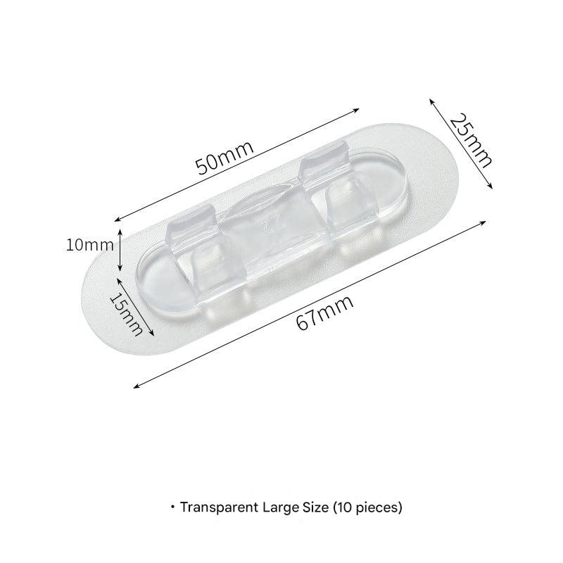 Durable adhesive cable clip on wall
