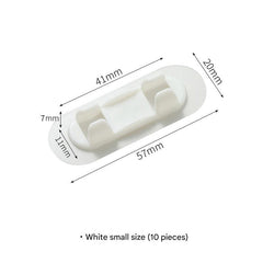 Organised cables with self-adhesive clip