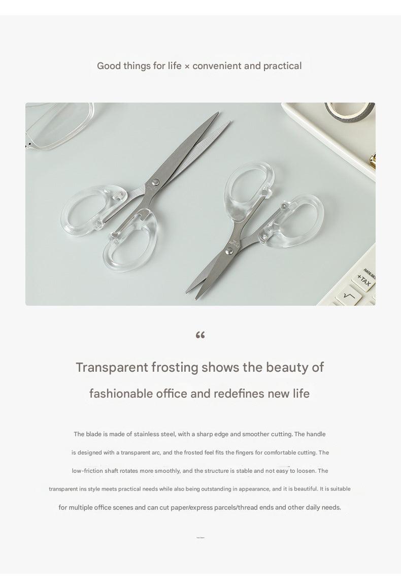 stainless steel scissors showcased with clear visibility