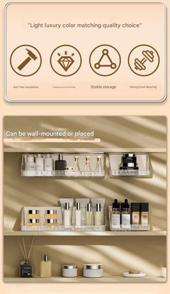 Image of wall-mounted bathroom storage cabinet white finish