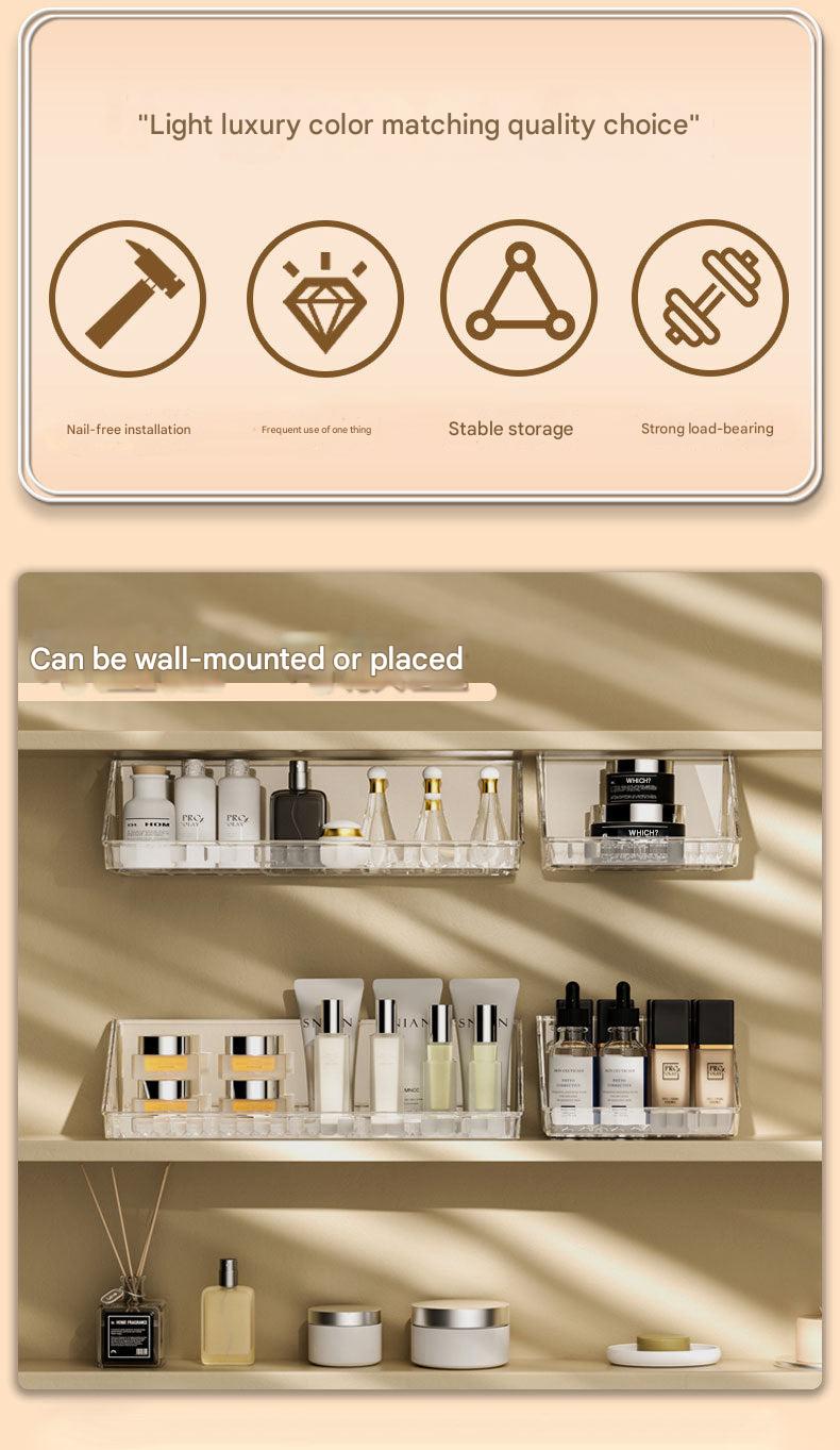 Image of wall-mounted bathroom storage cabinet white finish