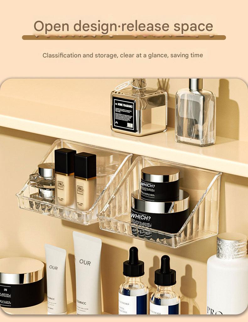 Durable plastic construction of bathroom storage cabinet