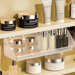 Interior view of a stylish bathroom organiser
