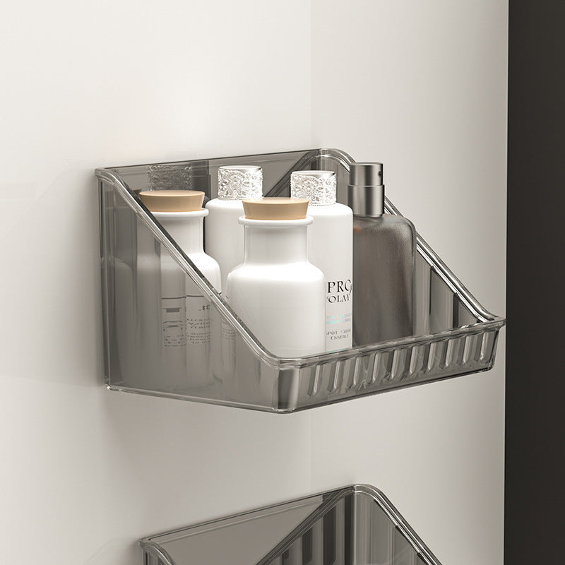 Durable plastic construction of bathroom storage cabinet