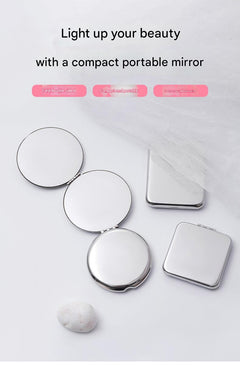 Cosmetic touch-ups using a portable mirror