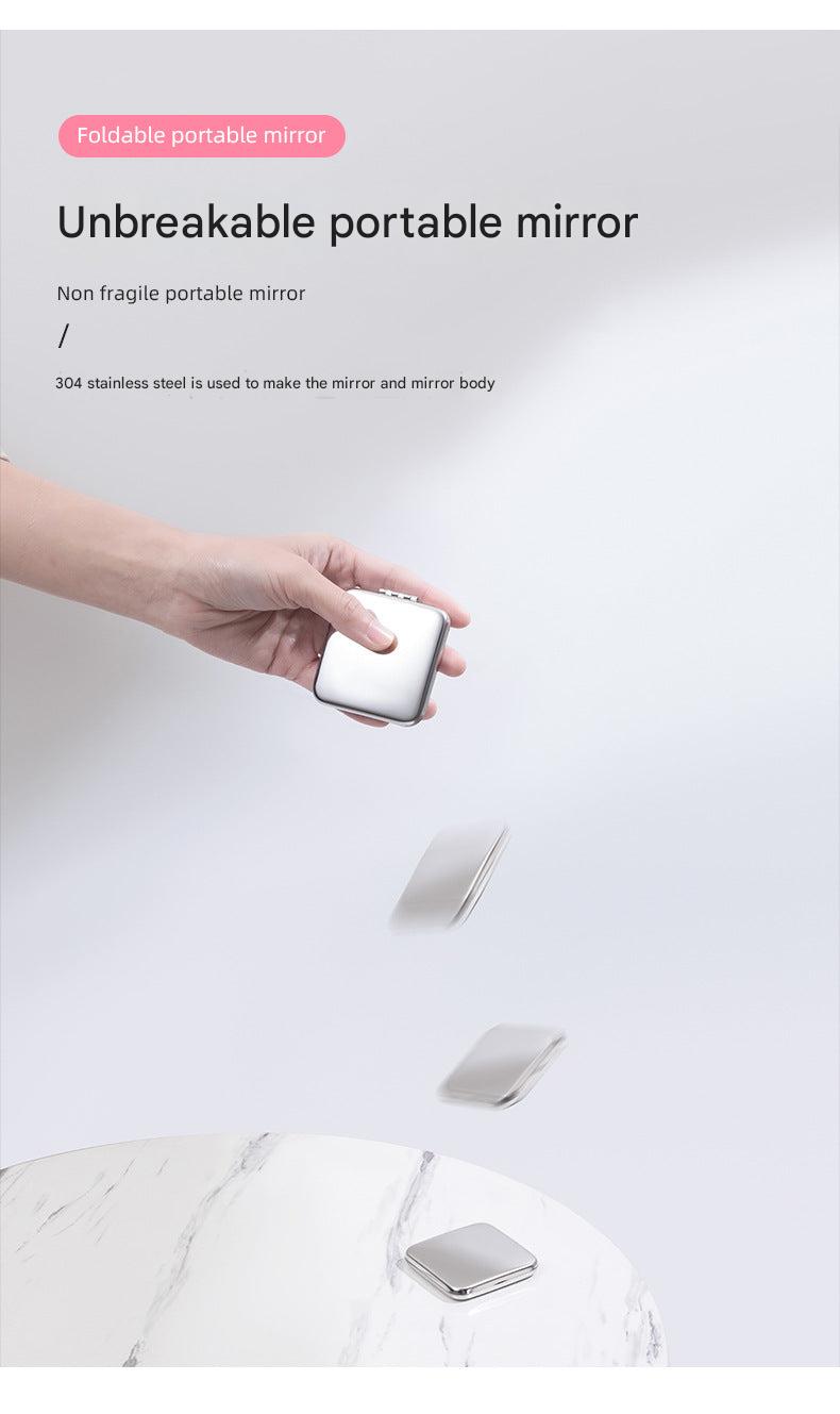 Close-up of the lightweight folding makeup mirror