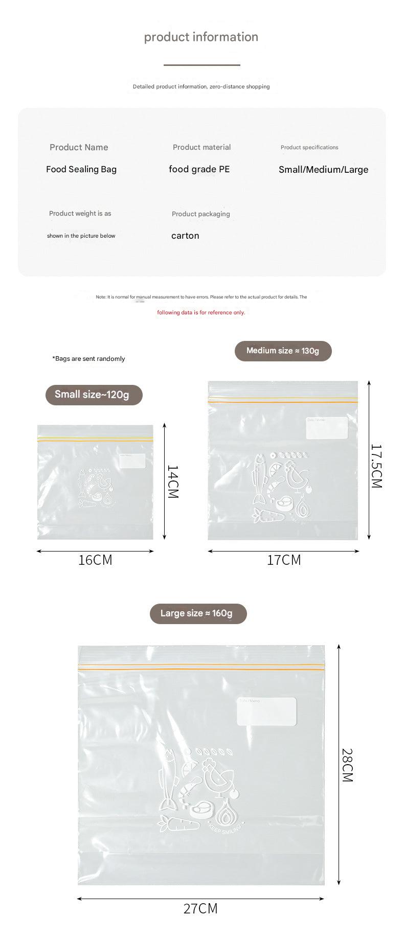 image of food storage seal bags with detailed view