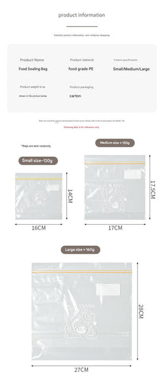 image of food storage seal bags with detailed view