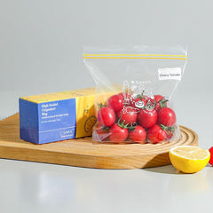 resealable plastic bags setup for storage