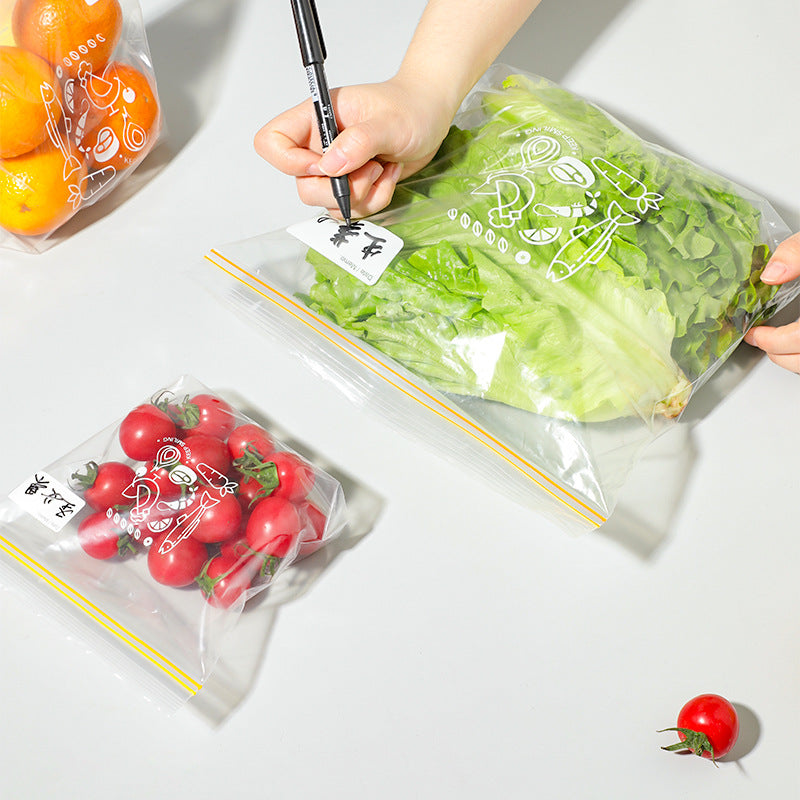 assorted sizes of food storage bags