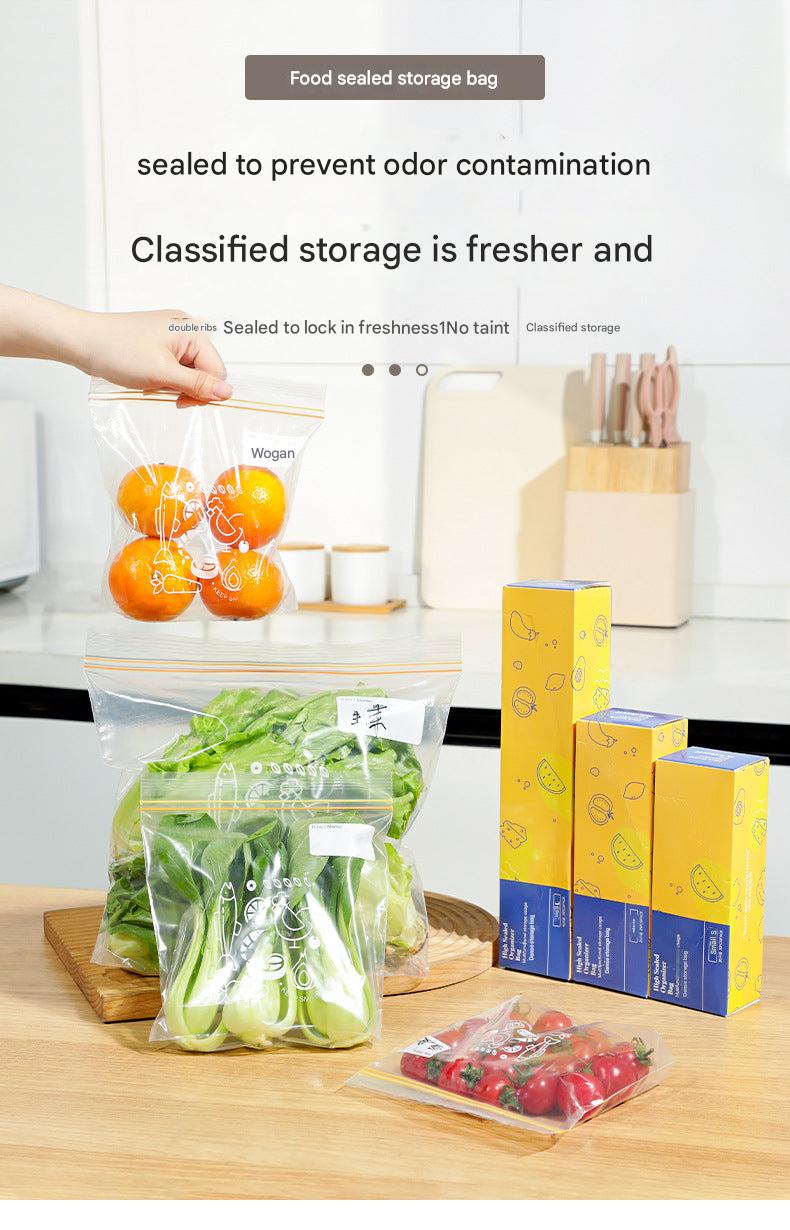 comparison of sizes in food storage bags pack