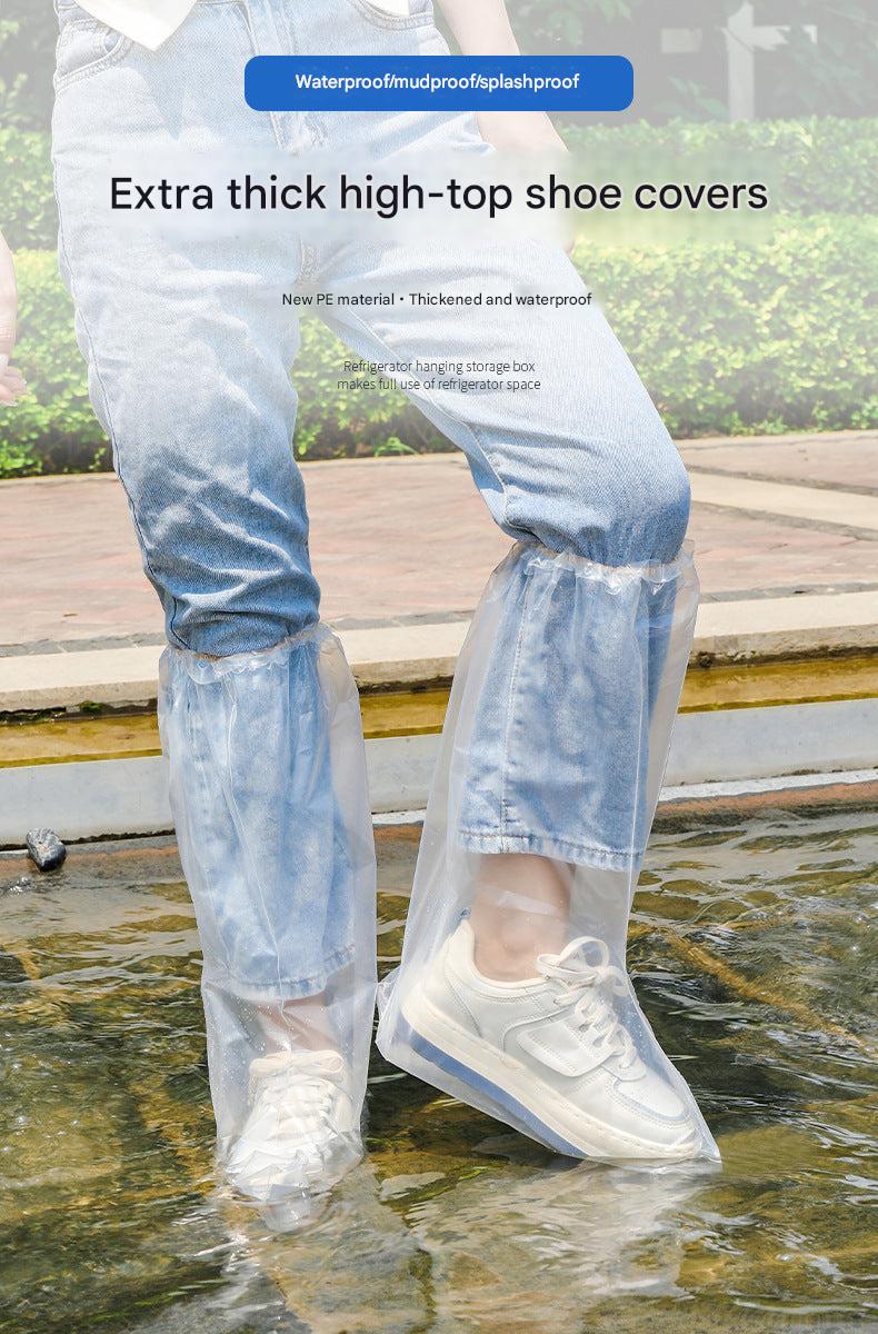 Durable plastic shoe covers for rainy days