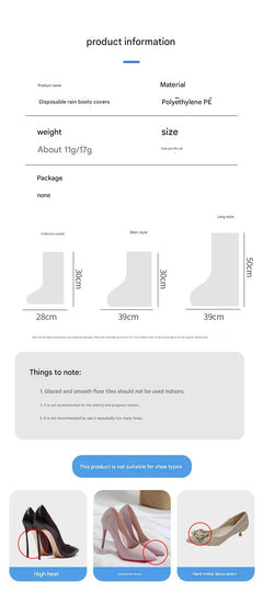 Shoe covers in use at outdoor event