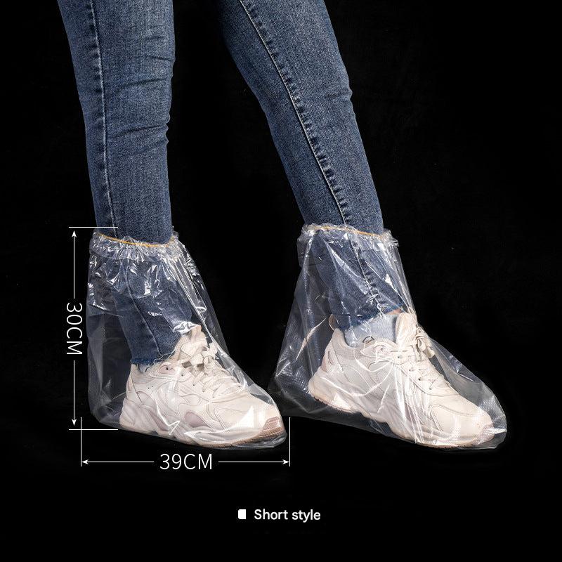 Portable shoe covers ready for outdoor use