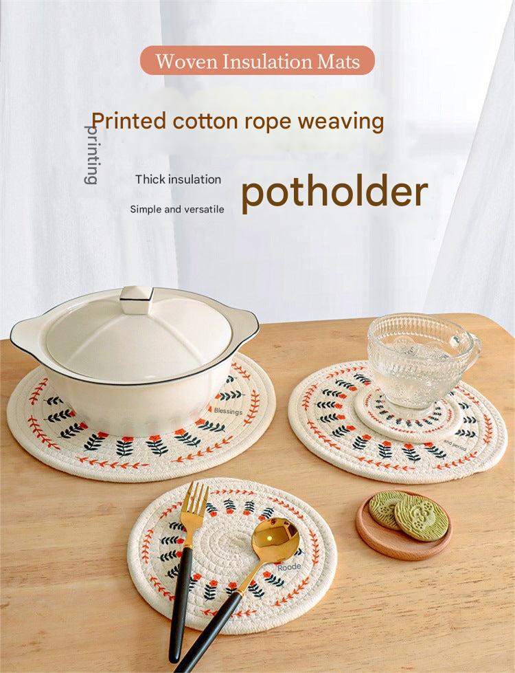 Wipe-clean cotton linen dining mat 10