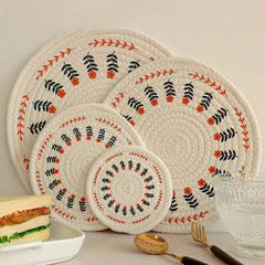 Cotton linen dining mat protecting table 2