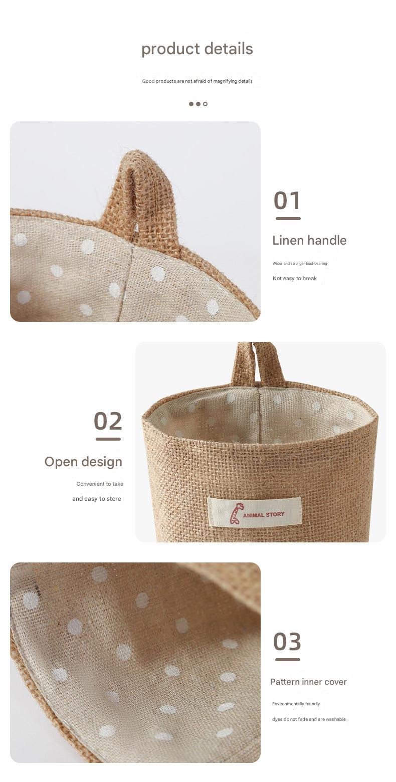 Durable cotton-linen storage pouch for small items