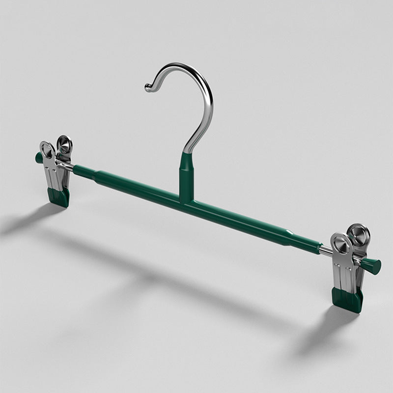 Durable plastic and steel pants hanger displayed