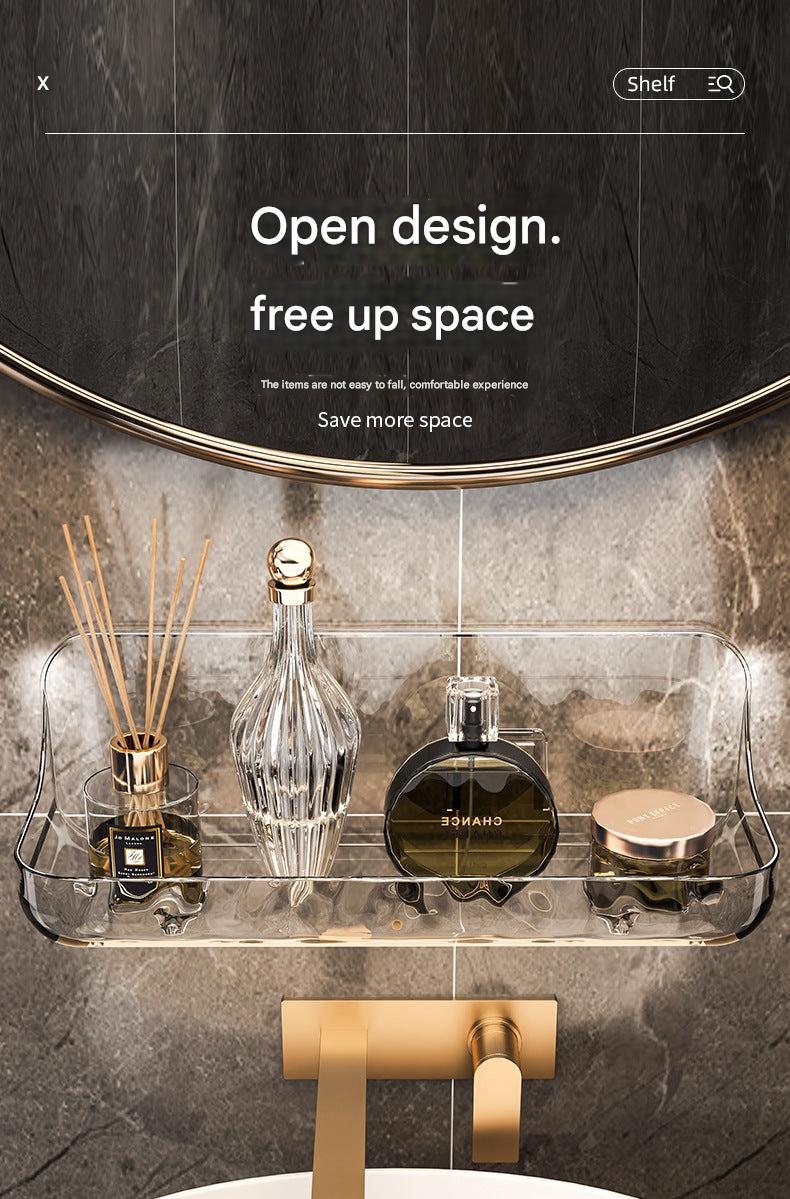 image of acrylic bathroom organiser wall-mounted