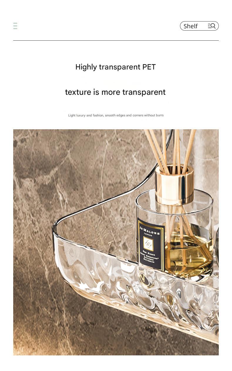 image of acrylic bathroom organiser wall-mounted