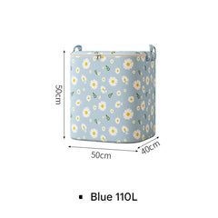 Non-woven storage bag in beige daisy design
