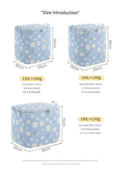 Stacked storage bags in stylish designs