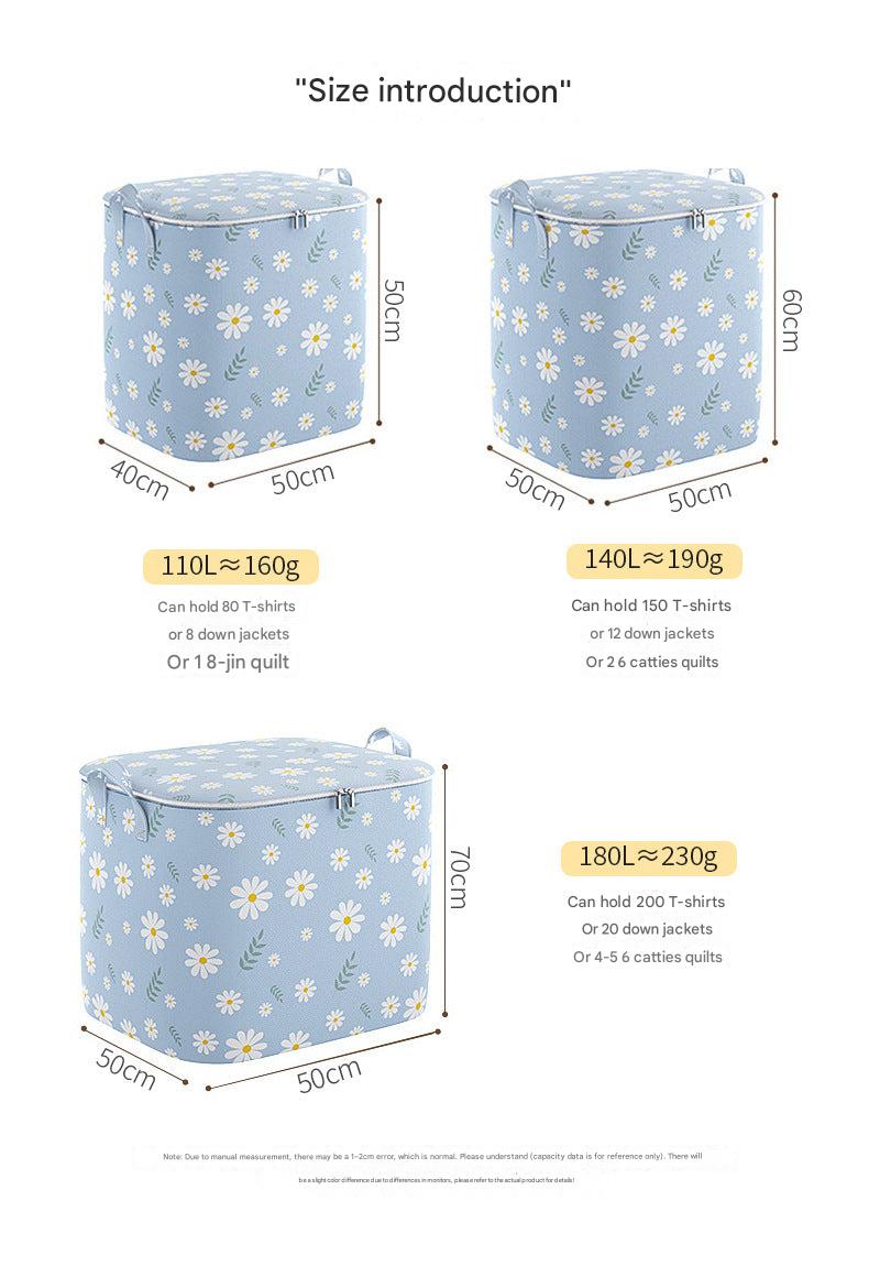Stacked storage bags in stylish designs