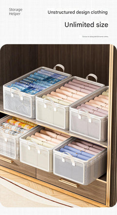 Clear storage container for easy access
