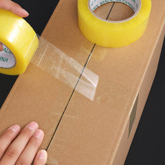 Transparent packing tape on a surface view 2