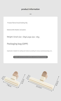 Food sealing clips displayed for easy purchasing