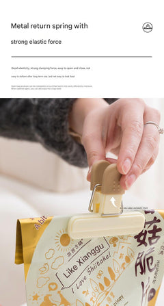 Food sealing clips in various sizes for kitchen use