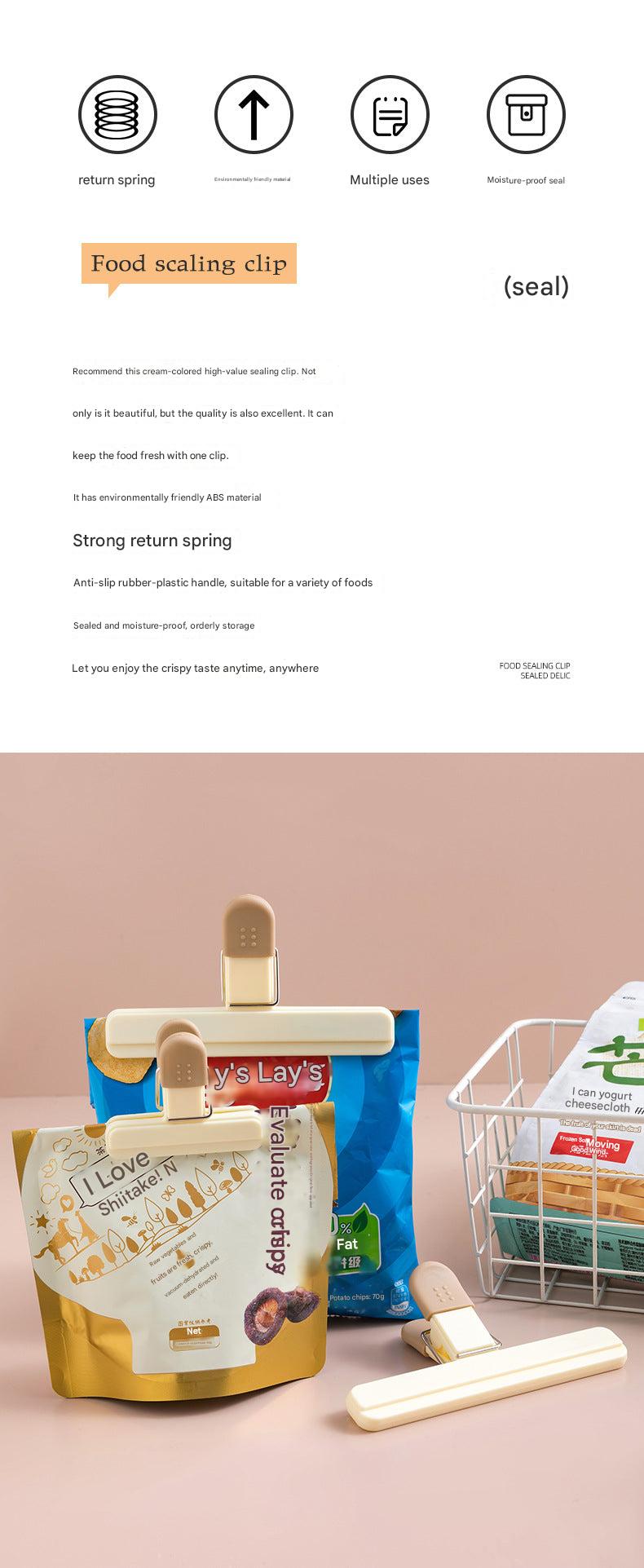 Multi-colour range of food sealing clips for colour choice