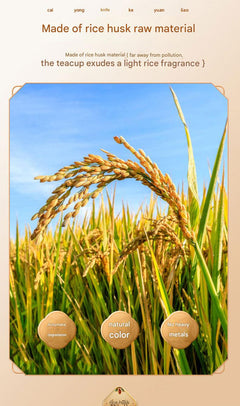 Premium disposable rice husk tea cup image 4