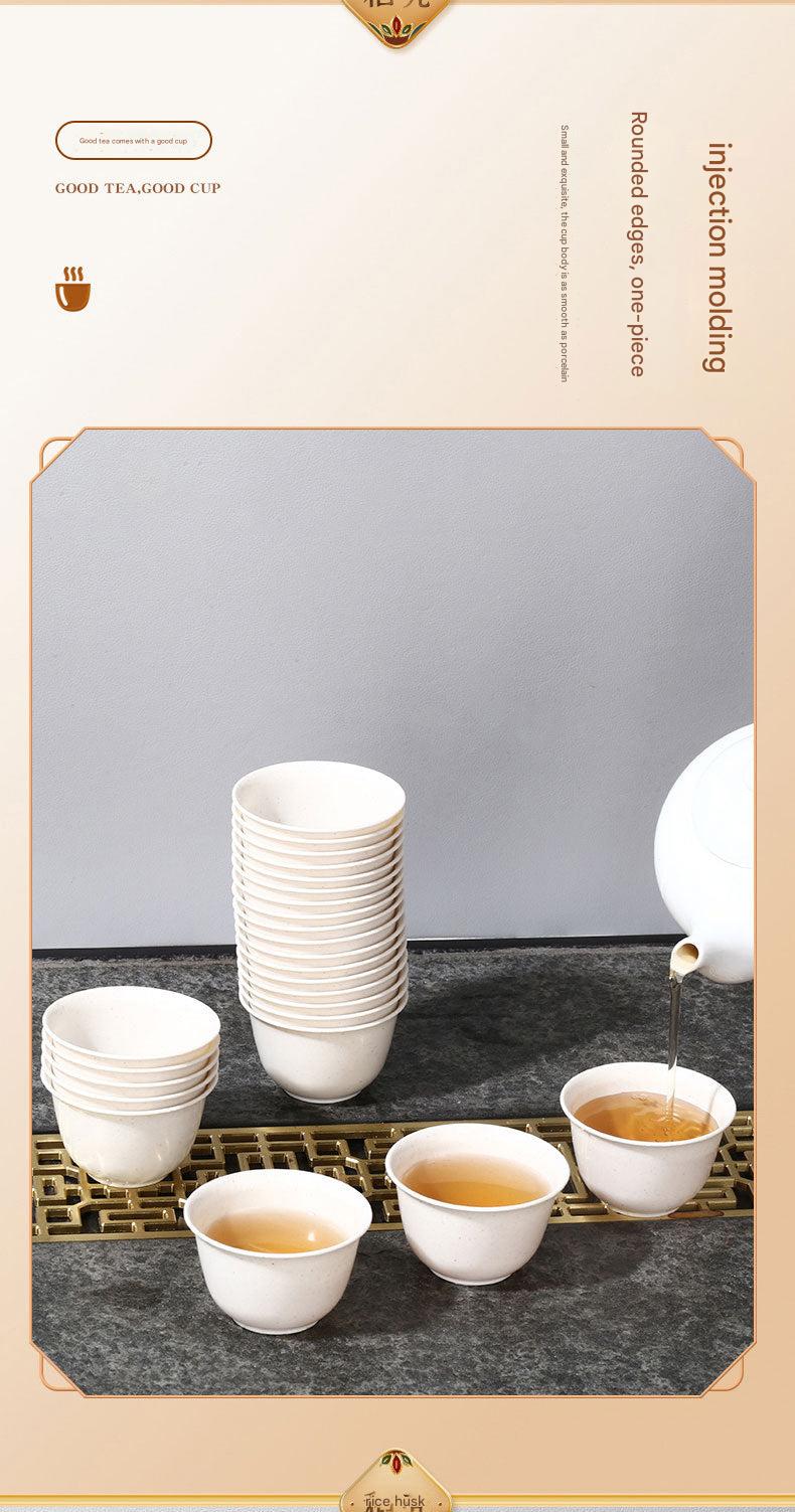 Premium disposable rice husk tea cup image 5