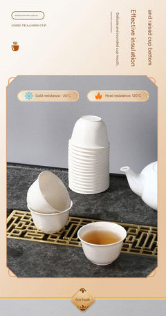 Premium disposable rice husk tea cup image 7