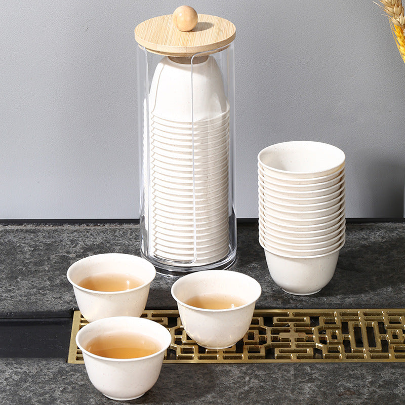 Premium disposable rice husk tea cup image 2