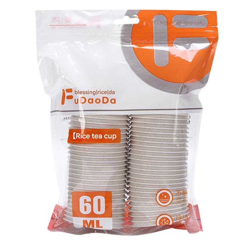Premium disposable rice husk tea cup image 5