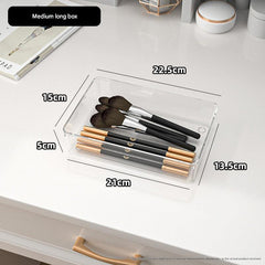 Clear boxes used for clutter-free living