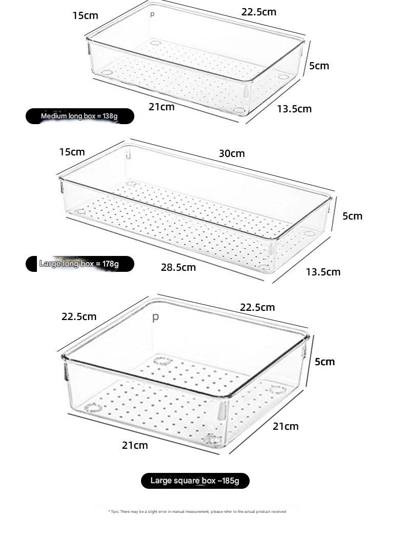 Versatile plastic storage box set displayed