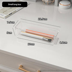 Clear storage box set for office supplies