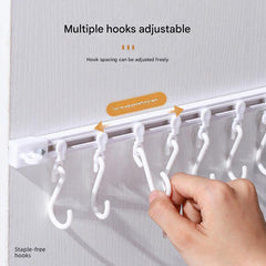 Sliding hook rack showcasing minimalist design
