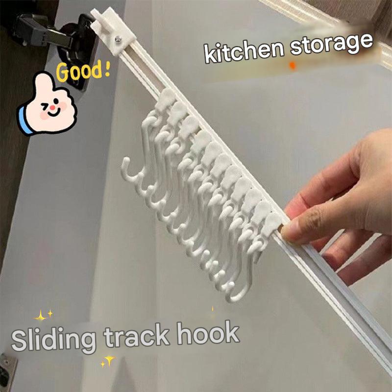 Durable plastic material of the sliding hook rack