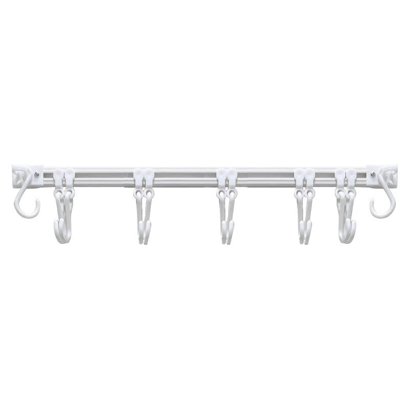 Sliding hook rack with multiple hooks for storage